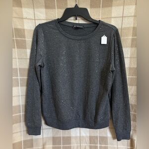 INC International Concepts Gray Crew Neck Sweater